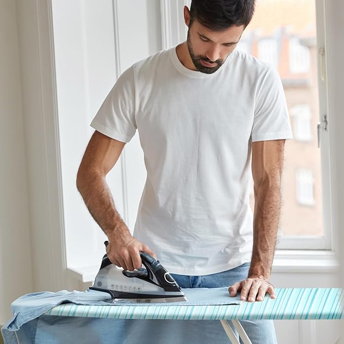 BNDX 15"x54" Ironing Board Cover – Aqua Plaid Design, Thick Padding - Image 3