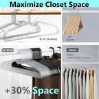 Clothes Hangers 30 Pack, Non-slip Short Neck Hanger - Image 6
