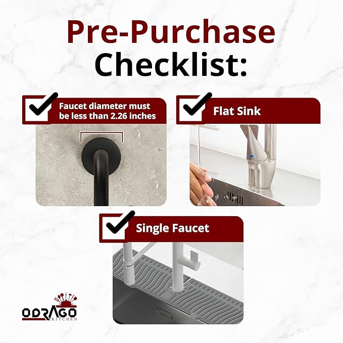 ODRAGO Silicone Kitchen Sink Splash Guard - Image 7