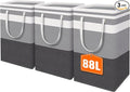 HomeHacks 3-Pack Large Laundry Basket, Waterproof, Freestanding Laundry Hamper by HomeHacks