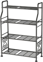 GIOTORENT Plant Stand Outdoor Indoor 4 Tier Metal Waterproof - 41.3" Plant Shelf for Patio, Balcony, Living Room, Large Capacity Tiered Plant Rack, Black - Image 6