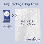 Ourmed Life Compressed Towel Tablets, Individually Wrapped Disposable Face - Image 8