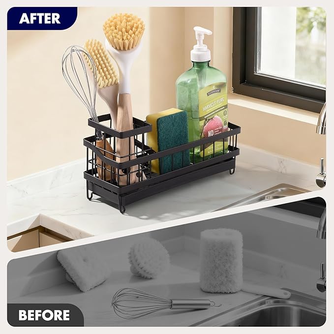 Sponge Holder for Kitchen Sink, Sink Caddy Organizer - Image 6