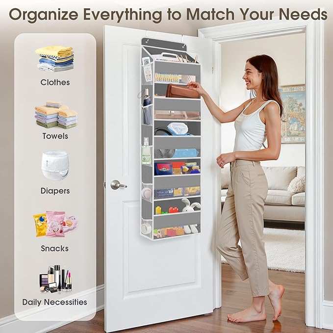 2 Pack Over The Door Organizer, Hanging Storage Organizer - Image 6