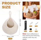 uxcell Hanging Fruit Baskets for Kitchen, Hand-Woven Wall Hanging Storage Jute - Image 2