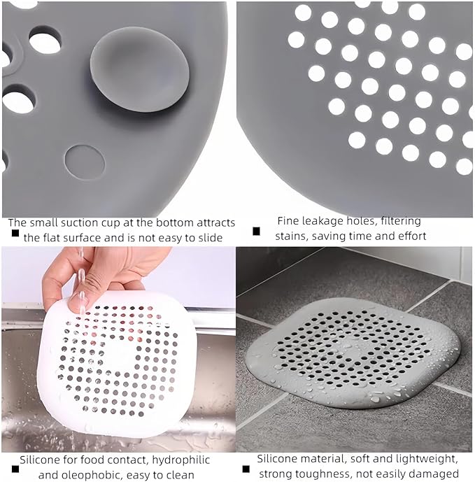 Silicone Hair Drain Catcher, Anti-Clog & Odor Guard - Image 3