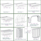 PUSDON Over Sink Dish Drying Rack Stainless Steel, Adjustable Large Dish Drainer - Image 4