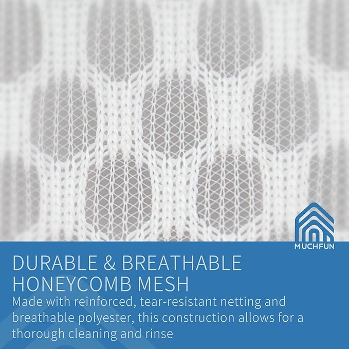 Muchfun 5Pcs Durable Honeycomb Mesh Laundry Bags - Image 2