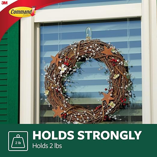 Command Outdoor Medium Clear Wall Hook, 5 Hooks and 6 Strips, Damage-Free - Image 3