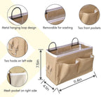 3pcs Middle Wall Hanging Organizer Bag, Linen Fabric Door Hanging Storage Basket - Image 5