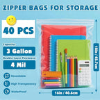40 Pack Large 3 Gallon Storage Bags - Image 2