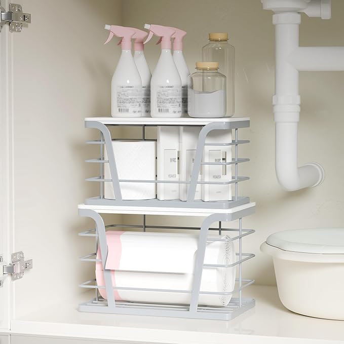 2 Pack Gray Trash Bag Organizer - Image 4