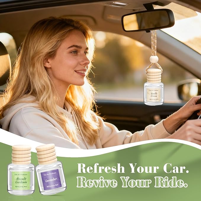 6 Pack Car Air Freshener for Women, Long Lasting Slow-Release Natural Essential - Image 5