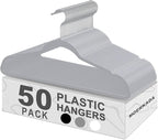 50 Pack Ultra-Thin Plastic Clothes Hangers by MOERKADA