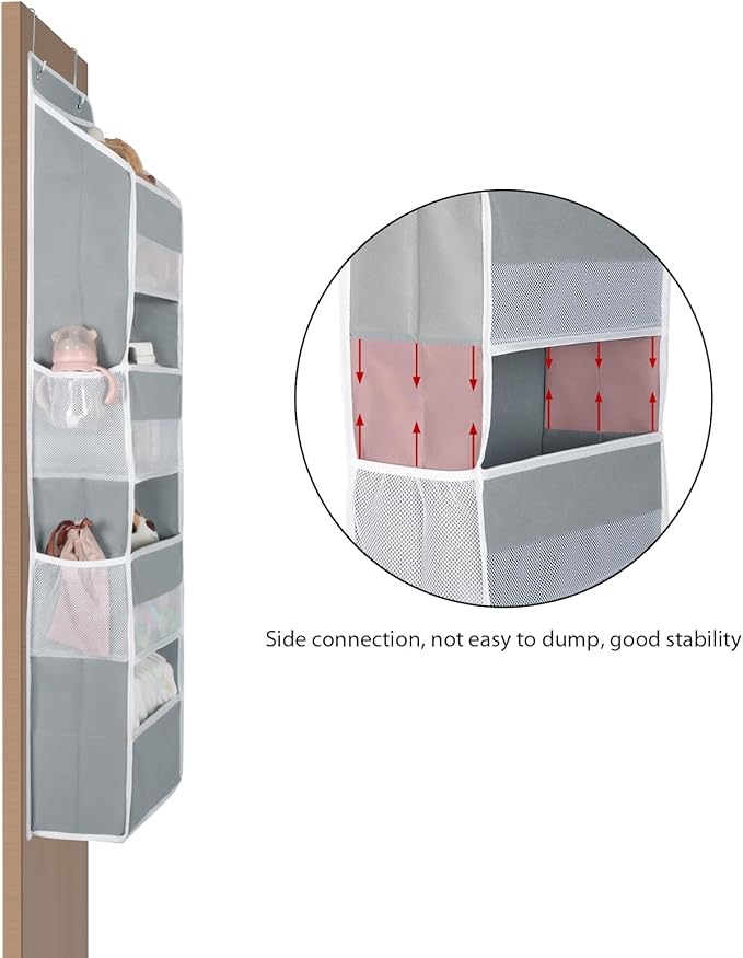 Univivi 4-Shelf Door Hanging Organizer Baby Door Storage Wall Mount Storage - Image 2