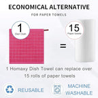 Homaxy 100% Cotton Terry Kitchen Dish Cloths, Ultra Soft and Absorbent Dish - Image 6