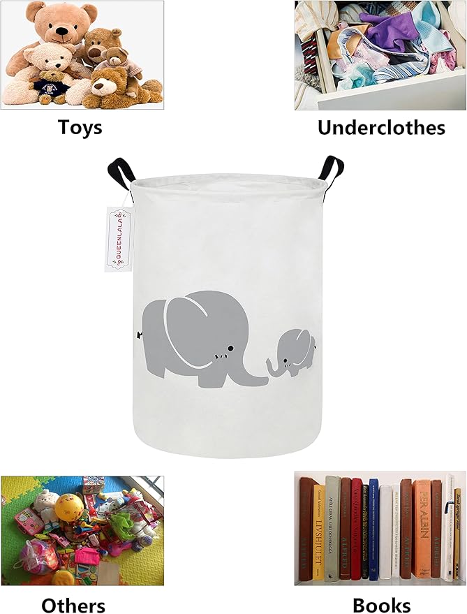 QUEENLALA Large Storage Basket, Laundry Hamper/Bathroom/Home Decor/Collapsible - Image 3