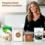 ComSaf Flour Sugar Storage Containers Set of 3, Large Airtight Food Storage - Image 4