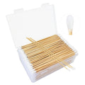 400 Count Round Tip Cotton Swabs, 6-Inch Bamboo Sticks, by Garrelett