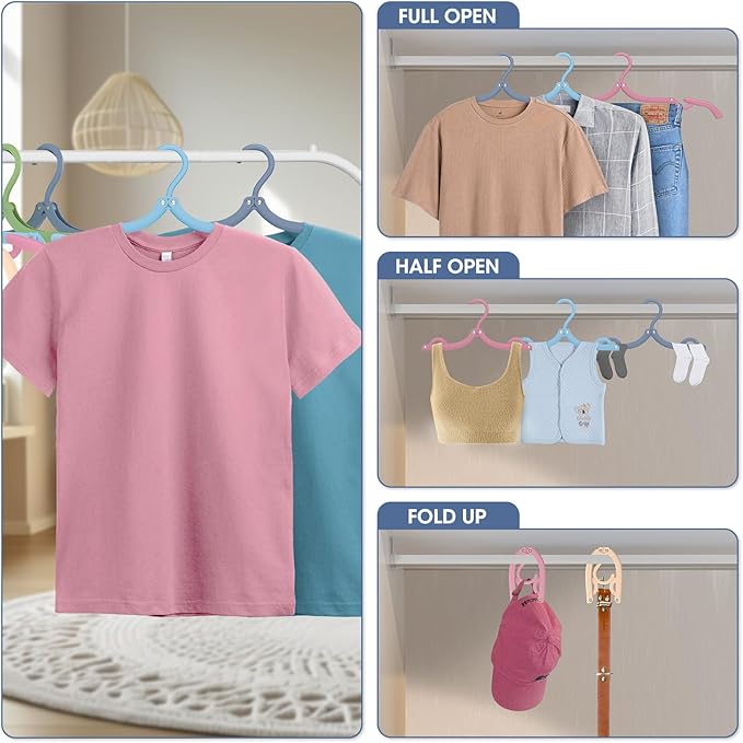30 Pcs Travel Hangers Portable Foldable Travel Hanger Organizer, Plastic Cruise - Image 3