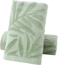 Pidada Hand Towels Set of 2 Leaf Pattern 100% Cotton Absorbent Soft Decorative by Pidada