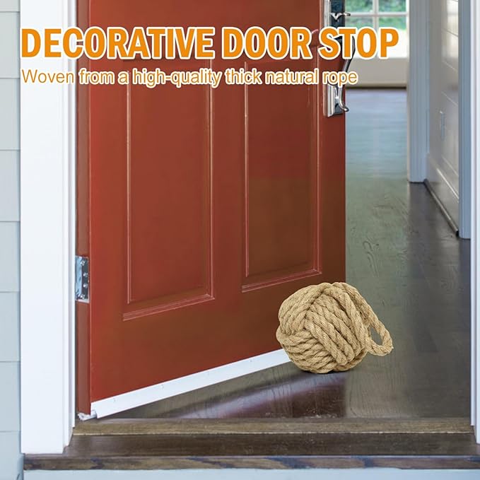 Decorative Door Stoppers Rope Knot Nautical Weighted Decorative Door Stop - Image 4