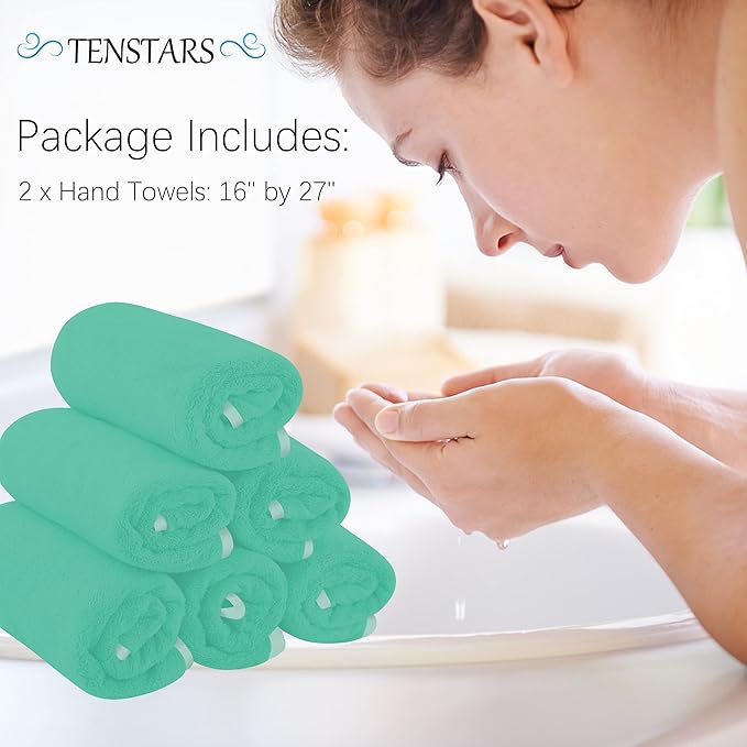 TENSTARS Silk Hemming Hand Towels - Image 2