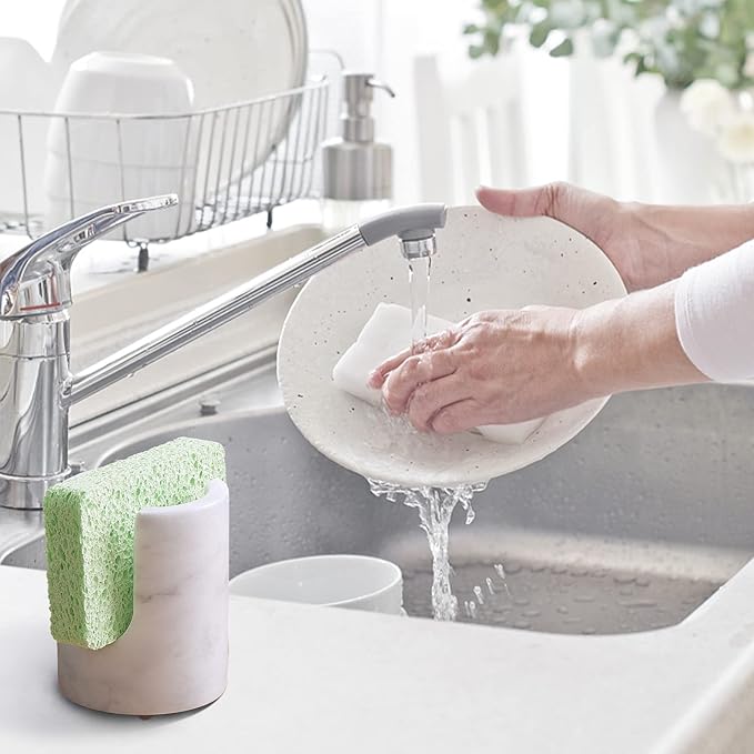 Marble Sponge Holder Sink Sponge Caddy - Image 3