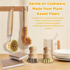 Natural Bamboo Dish Brush Set - Image 5