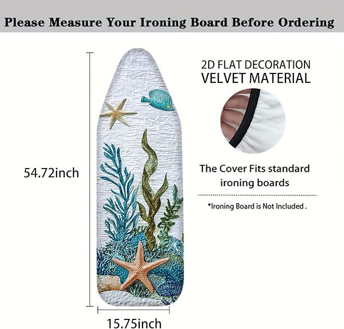 Nuxovilar Sea Creature Ironing Board Cover, 15 * 54inch, Fit Most Standard - Image 4