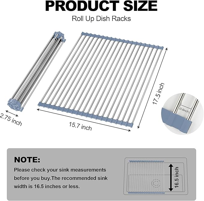NEZUIBAN Drying Rack with Roll Up and Over Sink - Image 2