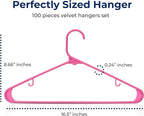 SereneLife 100-Piece Plastic Shirt Hangers – Non-Slip, Heavy Duty Clothing - Image 2