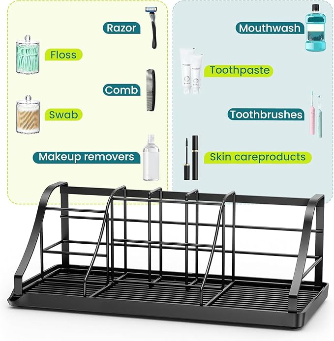 Toothbrush Holders Set with 2 Pack Qtip Holder Dispenser, Kids Electric - Image 3