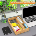 Bathroom Vanity Tray Organizer Bamboo, Small Wood Tray - Image 5