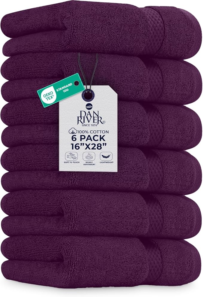 DAN RIVER 6-Pack Premium Hand Towels by DanRiver