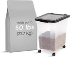 IRIS USA Airtight Dog Food Storage Container, WeatherPro, Removable Wheels - Image 2