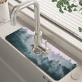 Foggy Forest Dish Drying Mat for Kitchen Sink Splash Guard Behind Faucet Sink by Unknown