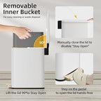 KUK Slim Bathroom Trash Can - Image 5