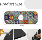 Kitchen Sink Splash Guard，Colorful Mexican tile Faucet Mat Sink Gadgets-Super - Image 3