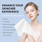 Disposable Face Towels, Ultra Soft Biodegradable Dry Wipes, Makeup Remover - Image 5