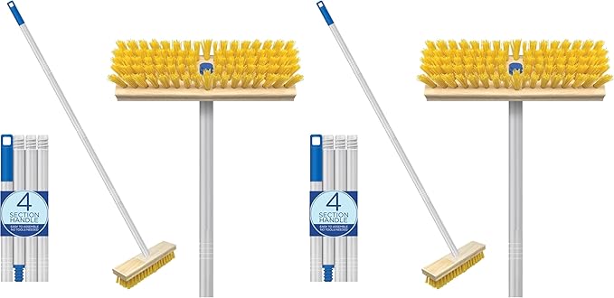 LOLA Deck Scrub Brush Outdoor Broom, Durable Bristles Remove Dirt, Snow on by LolaProducts