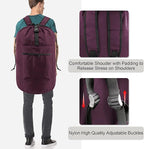BeeGreen Laundry-Bag-Backpack-Heavy-Duty, Burgundy Nylon Drawstring Portable - Image 6