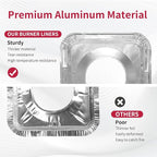Aluminum Gas Stove Burner Covers -Thicker Foil Square Burner Liners - Image 3