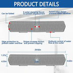 Kitchen Sink Splash Guard Gen2-30" x 6'' Silicone Sink Mat Splash Guard fit - Image 2