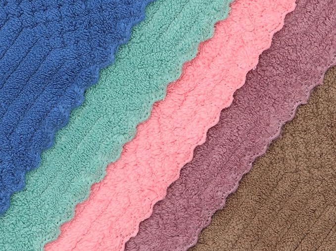 Microfiber Cleaning Cloth Lint Free Cleaning Rags, 10 Pack Fast Drying Dish Rags - Image 5