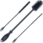12.5" Silicone Bottle Brush & Straw Cleaner Brush Set | Water Bottle Cleaner by Kitchiny