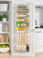 Delamu Over The Door Pantry Organizer, 8-Tier Pantry Door Organizers and Storage by DELAMU