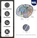 Collapsible Laundry Basket 90L, Foldable Mesh Pop-up Laundry Hamper - Image 2