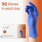 Caring Nitrile Exam Gloves, Powder-Free, Disposable Gloves - Image 5