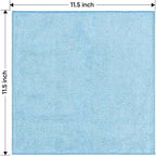 HOMEXCEL Blue Microfiber Cleaning Cloth 20 Pack 11.5 x 11.5 inch Microfiber - Image 7